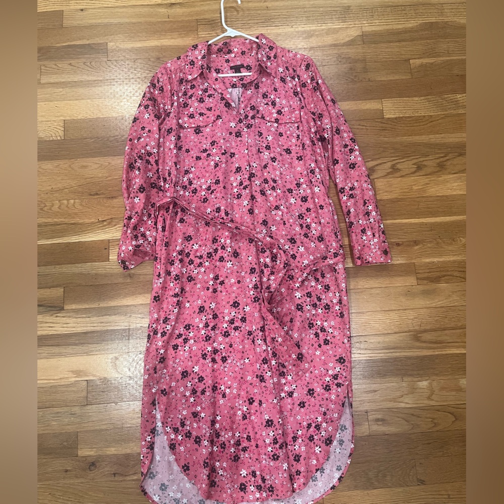 Floral Shirt Dress with pockets